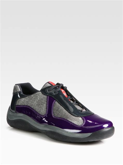 prada court shoes purple